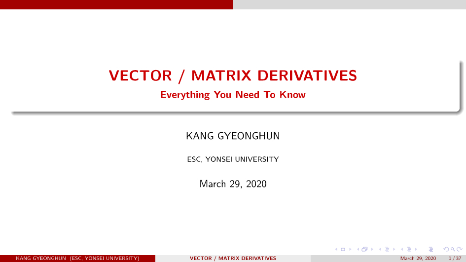 03 Matrix Derivatives